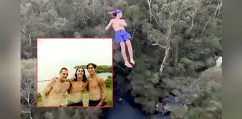 Influencer se fractura el cráneo al saltar desde una catarata de 42 metros en Australia: quería romper un récord Influencer se fractura el cráneo al saltar desde una catarata de 42 metros en Australia: quería romper un récord