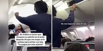 Pasajero de avión critica a mujer que quiso quitarle el asiento para su hija:"Yo pagué por este sitio"
