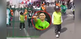 Escolar se disfraza de alcalde de Ate en desfile y causa furor en redes: “No podían faltar sus rejas” Escolar se disfraza de alcalde de Ate en desfile y causa furor en redes: “No podían faltar sus rejas”