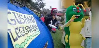 Gusano legendario de San Marcos: estudiante acampó una semana por almuerzo especial de Fiestas Patrias Gusano legendario de San Marcos: estudiante acampó una semana por almuerzo especial de Fiestas Patrias