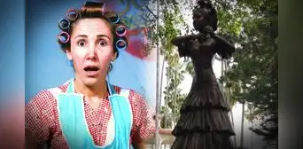 Exigen en redes sociales el retiro de la estatua en honor a 'Doña Florinda' de su pueblo natal en México: "Vamos a quitar la escultura de la vergüenza”