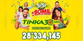 ¡No reventó el Pozo Millonario! La Tinka 16 de julio 2025: conoce los números ganadores ¡No reventó el Pozo Millonario! La Tinka 16 de julio 2025: conoce los números ganadores