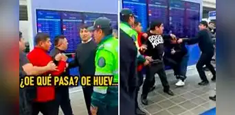 Taxistas informales desatan violenta pelea dentro del nuevo Aeropuerto Jorge Chávez: se enfrentarían por pasajeros Taxistas informales desatan violenta pelea dentro del nuevo Aeropuerto Jorge Chávez: se enfrentarían por pasajeros