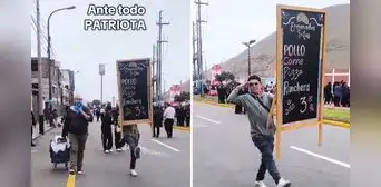 Peruano y venezolano marchan juntos para vender empanadas en desfile: “Nos dieron estilo, nos dieron patriotismo"