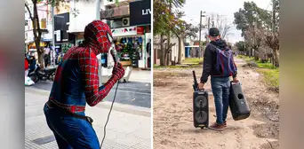Superó un tumor, no podía trabajar y se convirtió en el 'Spiderman' cantante en Argentina: ahora gana más que como albañil