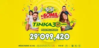 Pozo Millonario supera los S/29 millones: resultados la Tinka y números ganadores del domingo 20 de julio