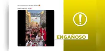Este video de la comunidad peruana en España celebrando las Fiestas Patrias no es de 2025