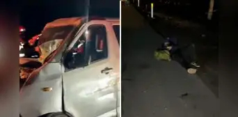 Aparatoso choque entre miniván y camión deja varios heridos de gravedad en el km 52 de la Panamericana Sur Aparatoso choque entre miniván y camión deja varios heridos de gravedad en el km 52 de la Panamericana Sur