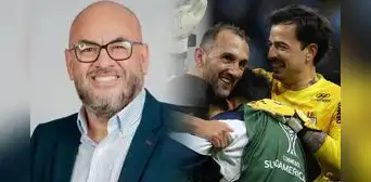 Mr Peet y la efusiva celebración en Brasil tras el gol de Hernán Barcos ante Gremio por la Copa Sudamericana