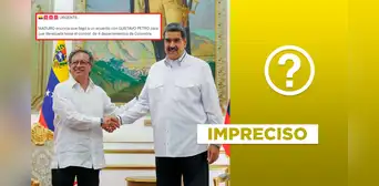 Nicolás Maduro y Gustavo Petro sí realizaron un acuerdo binacional, pero no por control territorial Nicolás Maduro y Gustavo Petro sí realizaron un acuerdo binacional, pero no por control territorial