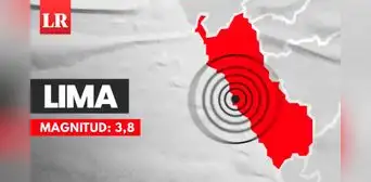 Temblor de magnitud 3,8 se sintió en Lima y Callao hoy, según IGP