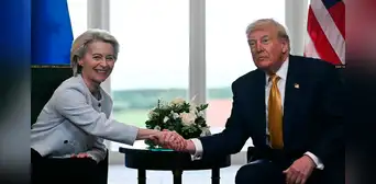 Estados Unidos y la Unión Europea lograron acuerdo arancelario con un impuesto del 15 % a productos europeos Estados Unidos y la Unión Europea lograron acuerdo arancelario con un impuesto del 15 % a productos europeos