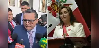 Acusan a Juan Santiváñez de llevar una portátil para Dina Boluarte y este se niega a responder