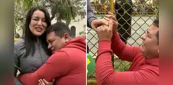 Novio sorprende al pedir matrimonio a su pareja en pleno desfile militar por Fiestas Patrias y redes estallan: "Que viva el amor"