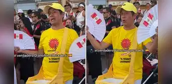 Heladero sorprende en banderazo peruano en Madrid y emociona a compatriotas: "Siempre cerca de ti" Heladero sorprende en banderazo peruano en Madrid y emociona a compatriotas: "Siempre cerca de ti"