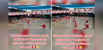 Madre venezolana se conmueve al ver a su hijo bailar festejo en presentación por Fiestas Patrias: "El sueño de volver a Venezuela es solo mío"