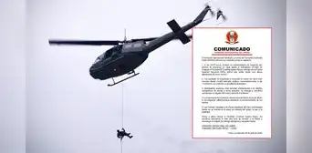 Teniente del Ejército muere tras caer de helicóptero cuando practicaba rapel en Pataz