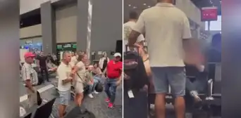 Hombre se hace viral tras agredir a pasajera que ocupó una silla en el aeropuerto 'El Dorado' de Colombia: "se levanta o la levanto" Hombre se hace viral tras agredir a pasajera que ocupó una silla en el aeropuerto 'El Dorado' de Colombia: "se levanta o la levanto"