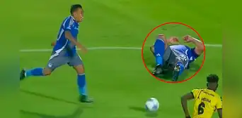 Christian Cueva se lesionó: quedó sentido a los 5 minutos de ingresar, pero siguió jugando porque Emelec no tenía cambios