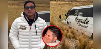 Christian Domínguez y los integrantes de Gran Orquesta terminaron golpeados tras accidente en Cochamarca: chofer los salvó de morir Christian Domínguez y los integrantes de Gran Orquesta terminaron golpeados tras accidente en Cochamarca: chofer los salvó de morir