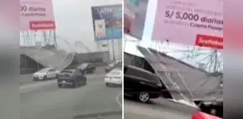 Motociclista resulta herido luego de caída de letrero en plena autopista de Cerro Centinela en Surco tras fuertes vientos en Lima Motociclista resulta herido luego de caída de letrero en plena autopista de Cerro Centinela en Surco tras fuertes vientos en Lima