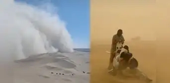Tormenta de arena sorprende en la Huacachina: personas en las dunas se vieron afectadas por el viento Tormenta de arena sorprende en la Huacachina: personas en las dunas se vieron afectadas por el viento