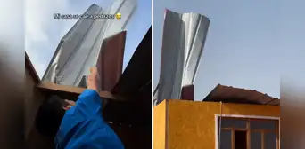 Tiktoker peruano capta cómo las calaminas de su casa se vuelan por fuertes vientos en Lima: "Agárralo, se va" Tiktoker peruano capta cómo las calaminas de su casa se vuelan por fuertes vientos en Lima: "Agárralo, se va"