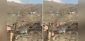Tanque de agua cae desde lo alto de un cerro en Lima por fuertes vientos: vecina captó el momento y es viral en redes Tanque de agua cae desde lo alto de un cerro en Lima por fuertes vientos: vecina captó el momento y es viral en redes