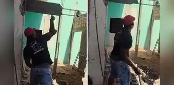 Trabajador destruye paredes de construcción tras ser despedido por contratista en Brasil: “El pago nunca llegó” Trabajador destruye paredes de construcción tras ser despedido por contratista en Brasil: “El pago nunca llegó”