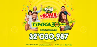 ¡No reventó el Pozo Millonario! Resultados de La Tinka del domingo 3 de agosto: conoce los números ganadores