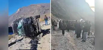 Trágico accidente en Puno deja 3 muertos y 6 heridos: varias familias viajaban en camioneta que se volcó, afirman testigos Trágico accidente en Puno deja 3 muertos y 6 heridos: varias familias viajaban en camioneta que se volcó, afirman testigos