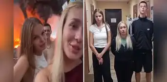 Detienen a 3 jóvenes por grabar video frente a un incendio industrial en Rusia: Gobierno las llamó 'imprudentes' Detienen a 3 jóvenes por grabar video frente a un incendio industrial en Rusia: Gobierno las llamó 'imprudentes'