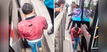 Pasajero cae de Metropolitano al abordar bus en Independencia y resulta herido: fue trasladado a un centro de salud