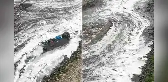 Espuma blanca cubre la corriente de agua en el Río Rímac: fenómeno extraño asombra a ciudadanos Espuma blanca cubre la corriente de agua en el Río Rímac: fenómeno extraño asombra a ciudadanos
