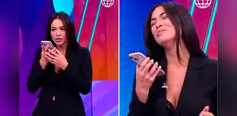 Jazmín Pinedo detiene su programa en vivo por llamada de su hija y se preocupa: “Puede ser una emergencia”