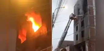 Incendio consume almacén en Barrios Altos: sería el segundo siniestro en cuatro meses Incendio consume almacén en Barrios Altos: sería el segundo siniestro en cuatro meses