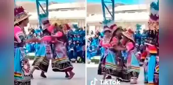 Estudiantes protagonizan pelea en pleno baile de tinkus y usuarios reaccionan: “Es parte de la coreografía”