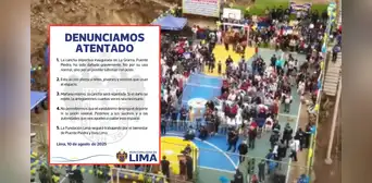 Losa de fútbol recién inaugurada en Puente Piedra sufre graves daños: MML denuncia "posible sabotaje" con ácido