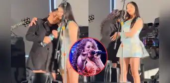 Ana Lucía de Corazón Serrano sufre incidente con su vestuario en pleno show y animador aclara: “Las disculpas correspondientes”