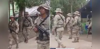 Santa Rosa: militares y Marina de Guerra patrullan la localidad tras colocación de bandera de Colombia Santa Rosa: militares y Marina de Guerra patrullan la localidad tras colocación de bandera de Colombia