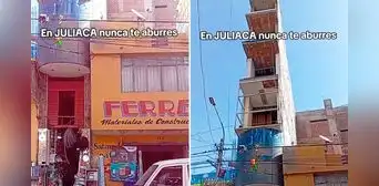 Familia en Juliaca construye un angosto edificio de 7 pisos y en redes reaccionan: “Cuando heredas 1 metro cuadrado” Familia en Juliaca construye un angosto edificio de 7 pisos y en redes reaccionan: “Cuando heredas 1 metro cuadrado”