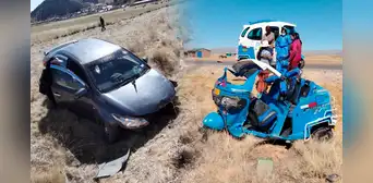 Madre e hijo mueren cuando iban a cobrar Pensión 65: moto torito en el que viajaban fue chocado por auto en Puno Madre e hijo mueren cuando iban a cobrar Pensión 65: moto torito en el que viajaban fue chocado por auto en Puno