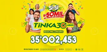 Resultados de La Tinka del miércoles 13 de agosto de 2025: conoce los últimos números ganadores, el pozo millonario y más Resultados de La Tinka del miércoles 13 de agosto de 2025: conoce los últimos números ganadores, el pozo millonario y más