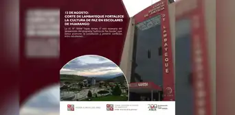 12 de agosto: Corte de Lambayeque fortalece la cultura de paz en escolares de Huarango