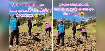 Censista ayudó a labrar la tierra para que su compañera pueda censar a agricultor: "Trabajo en equipo"