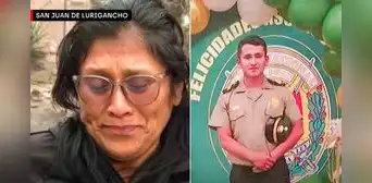 Madre de policía fallecido en Los Olivos pide justicia entre lágrimas: "Nadie le devolverá la vida a mi hijo"