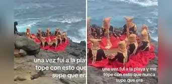 Joven queda desconcertado al encontrar grupo con trajes extraños en la playa: “Había más gente” Joven queda desconcertado al encontrar grupo con trajes extraños en la playa: “Había más gente”