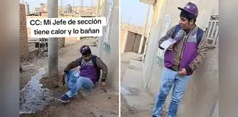Joven censista termina empapado mientras descansaba en la calle: “Fue de casualidad”