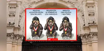 Ciego, sordo y mudo: Carlincatura retrata el silencio de la autoridad ante la impunidad del poder Ciego, sordo y mudo: Carlincatura retrata el silencio de la autoridad ante la impunidad del poder