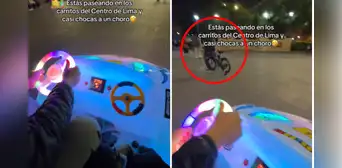 Mujer casi atropella a ladrón en carro de juguete y redes estallan: "Le dio pase al peatón" Mujer casi atropella a ladrón en carro de juguete y redes estallan: "Le dio pase al peatón"